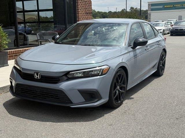 2022 Honda Civic Sport in Sonic Gray Pearl — front three-quarter view