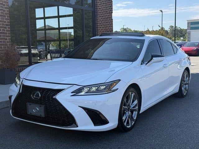 2019 Lexus ES ES 350 F SPORT in Ultra White — front three-quarter view