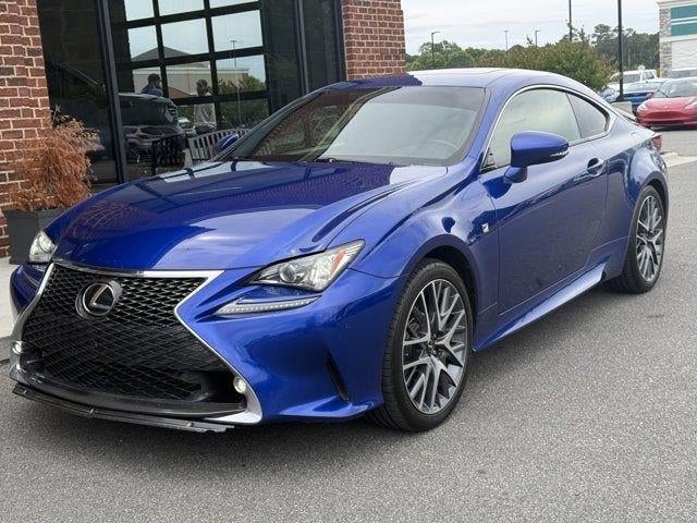 2016 Lexus RC 350 2DR CPE AWD in Ultrasonic Blue Mica 2.0 — front three-quarter view